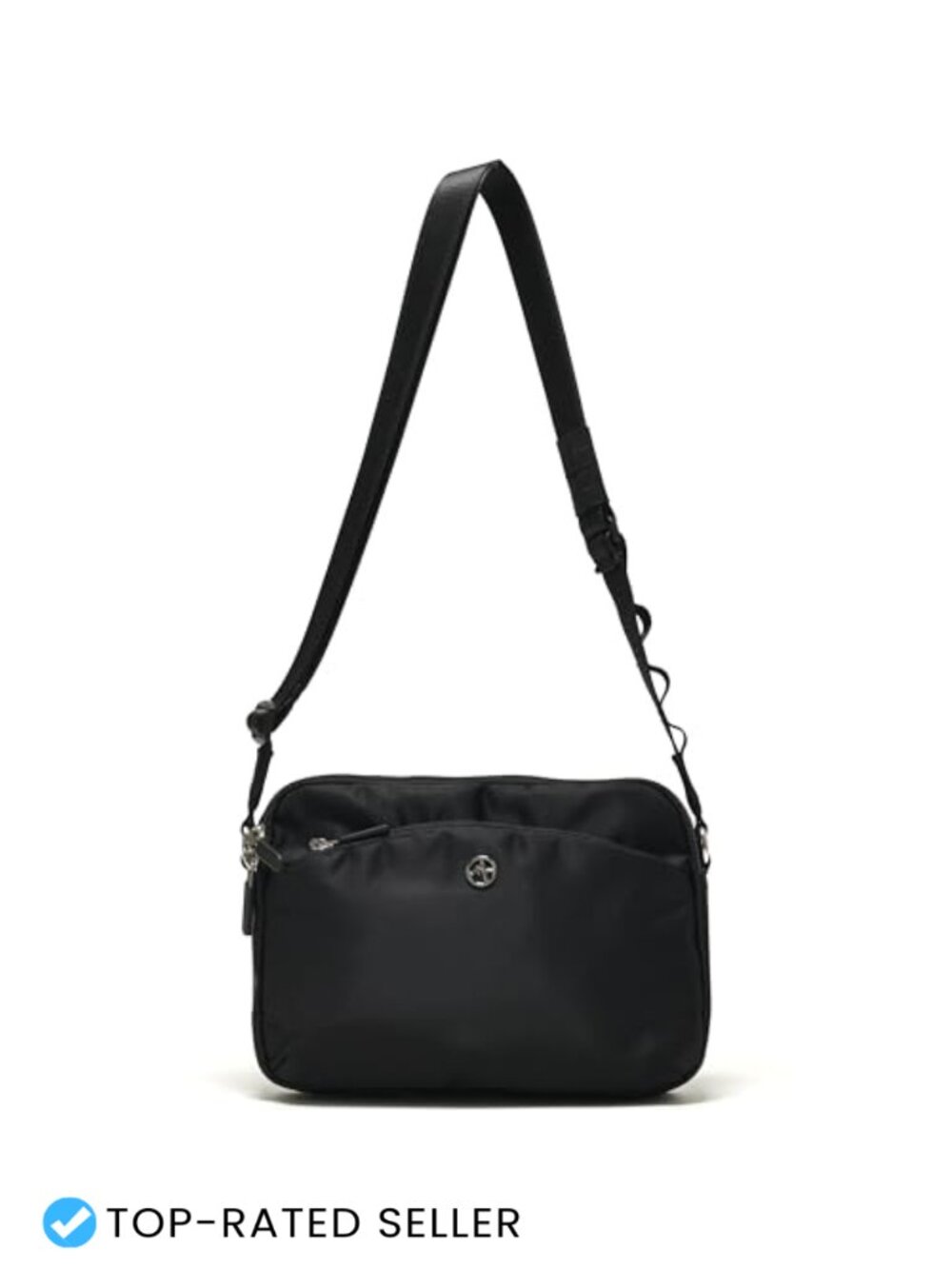Lightweight Nylon Crossbody Bag Multi Pocket Adjustable Strap Everyday Purse